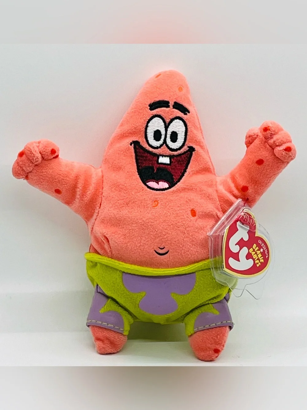 Ty Beanie Babies SpongeBob SquarePants Patrick Star Stuffed Plush